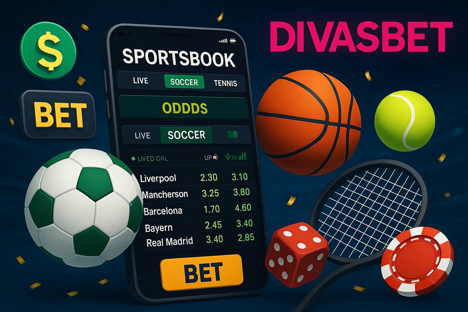 Apostas esportivas no cassino online DIVASBET